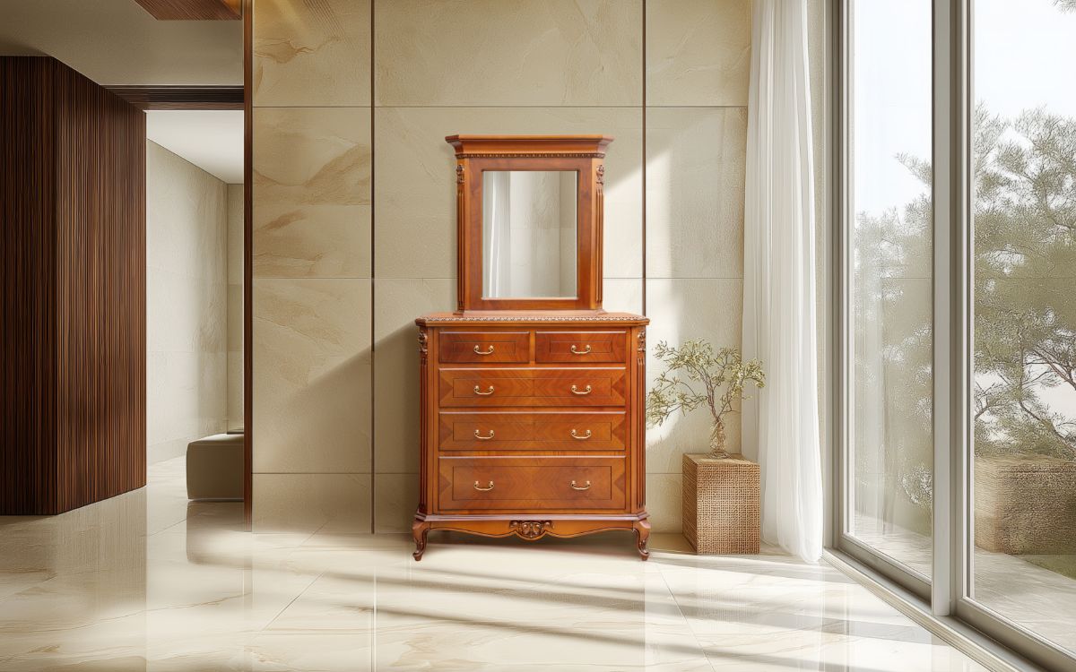 Komoda se zrcadlem Valeria Lux v interiéru